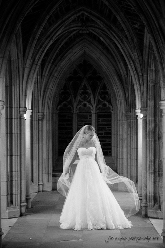 duke chapel bride with veil